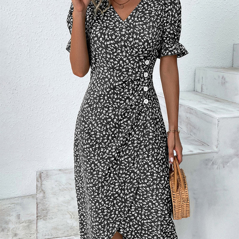 Sophie | Elegantes und bequemes Midikleid mit Blumenprint