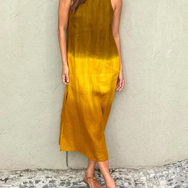 AMALIA | Langes Kleid im natürlichen Stil und umarmendem Komfort für jeden Anlass