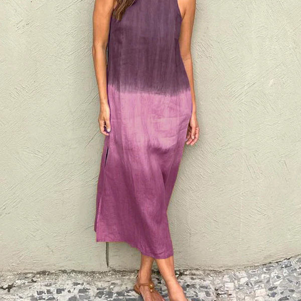 AMALIA | Langes Kleid im natürlichen Stil und umarmendem Komfort für jeden Anlass