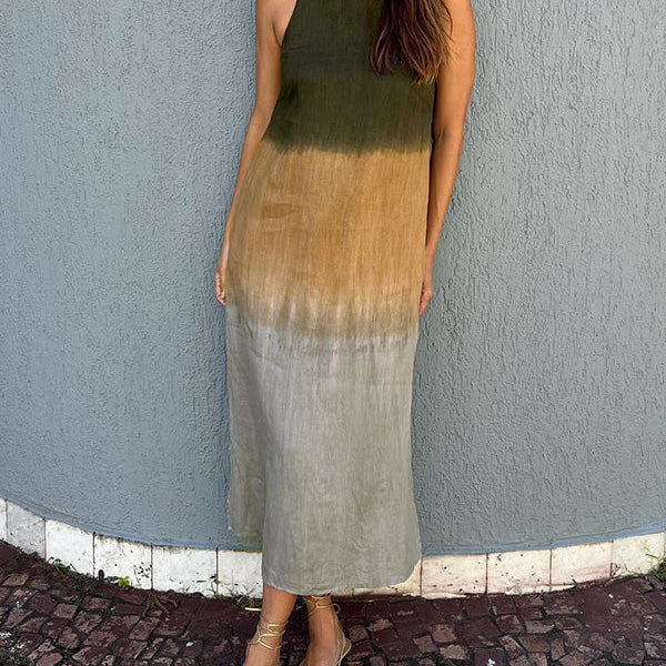 AMALIA | Langes Kleid im natürlichen Stil und umarmendem Komfort für jeden Anlass