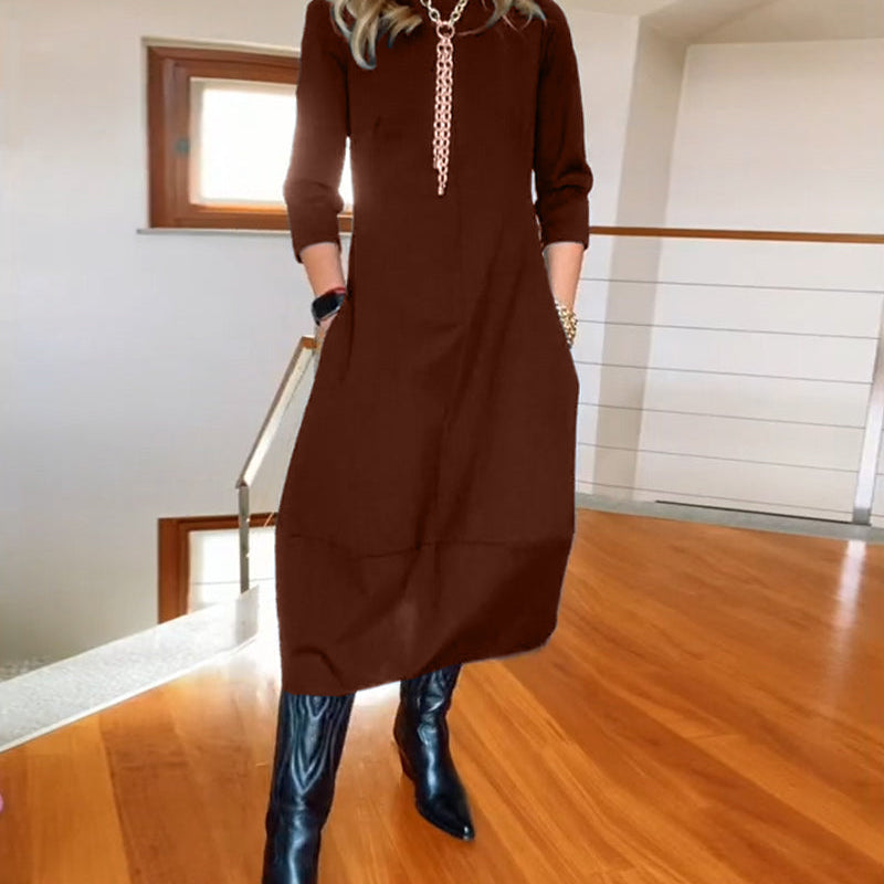 VALENTINA | Elegante Maxi Jurk die het Silhouet Verfijnt en Dagelijks Comfort Biedt