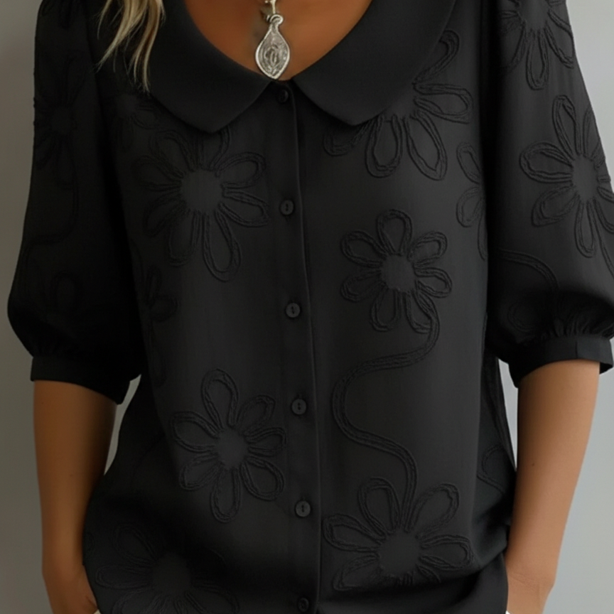 Aurélie™ — Lichte florale blouse met natuurlijke elegantie