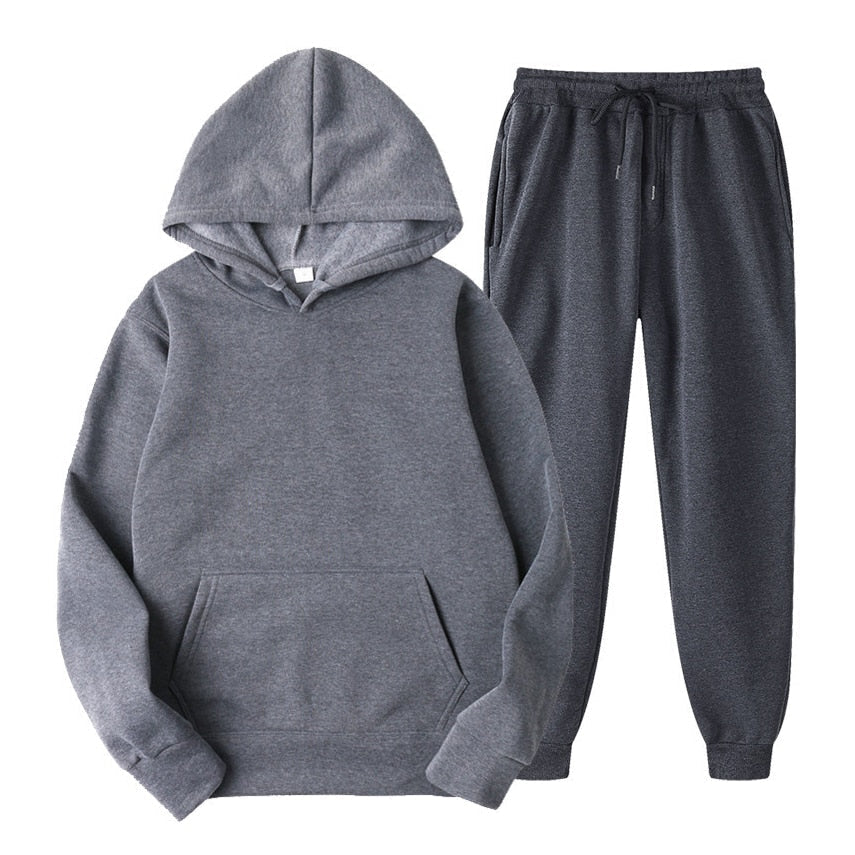 Dres Męski - Bluza z Kapturem i Spodnie Dresowe
