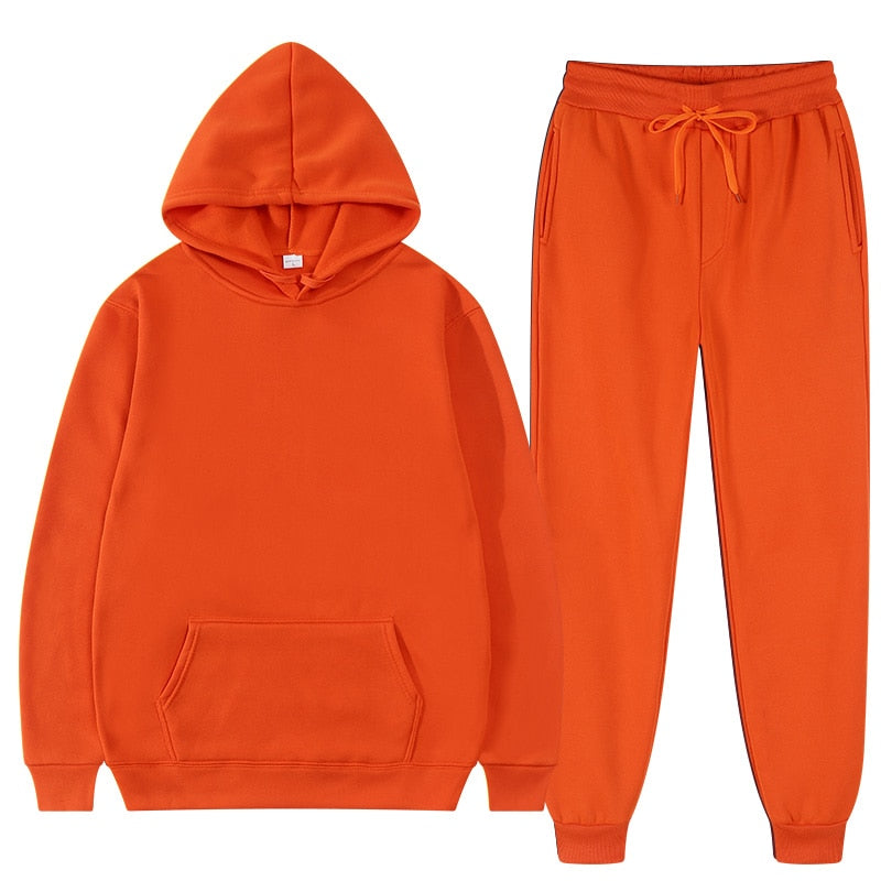 Dres Męski - Bluza z Kapturem i Spodnie Dresowe