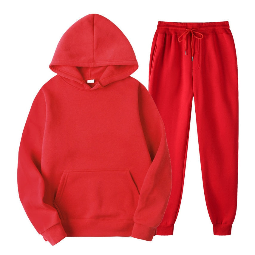 Dres Męski - Bluza z Kapturem i Spodnie Dresowe
