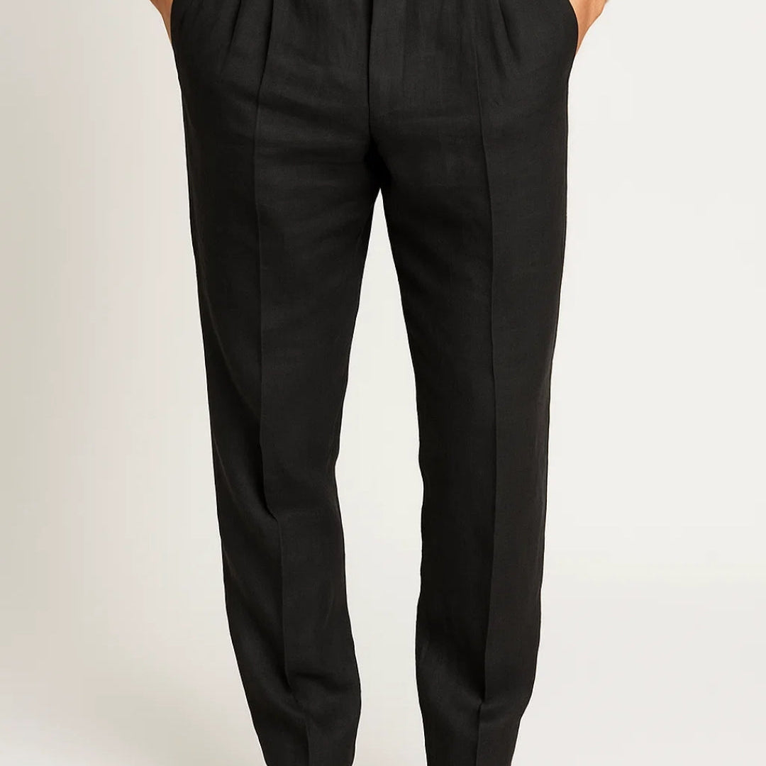 Spodnie Męskie - Zakładka i Wygodne Dopasowanie