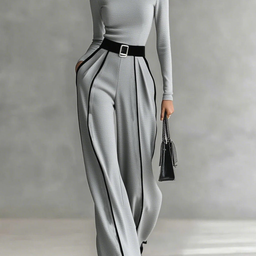 Vera™ || Elegante set met contrastdetail