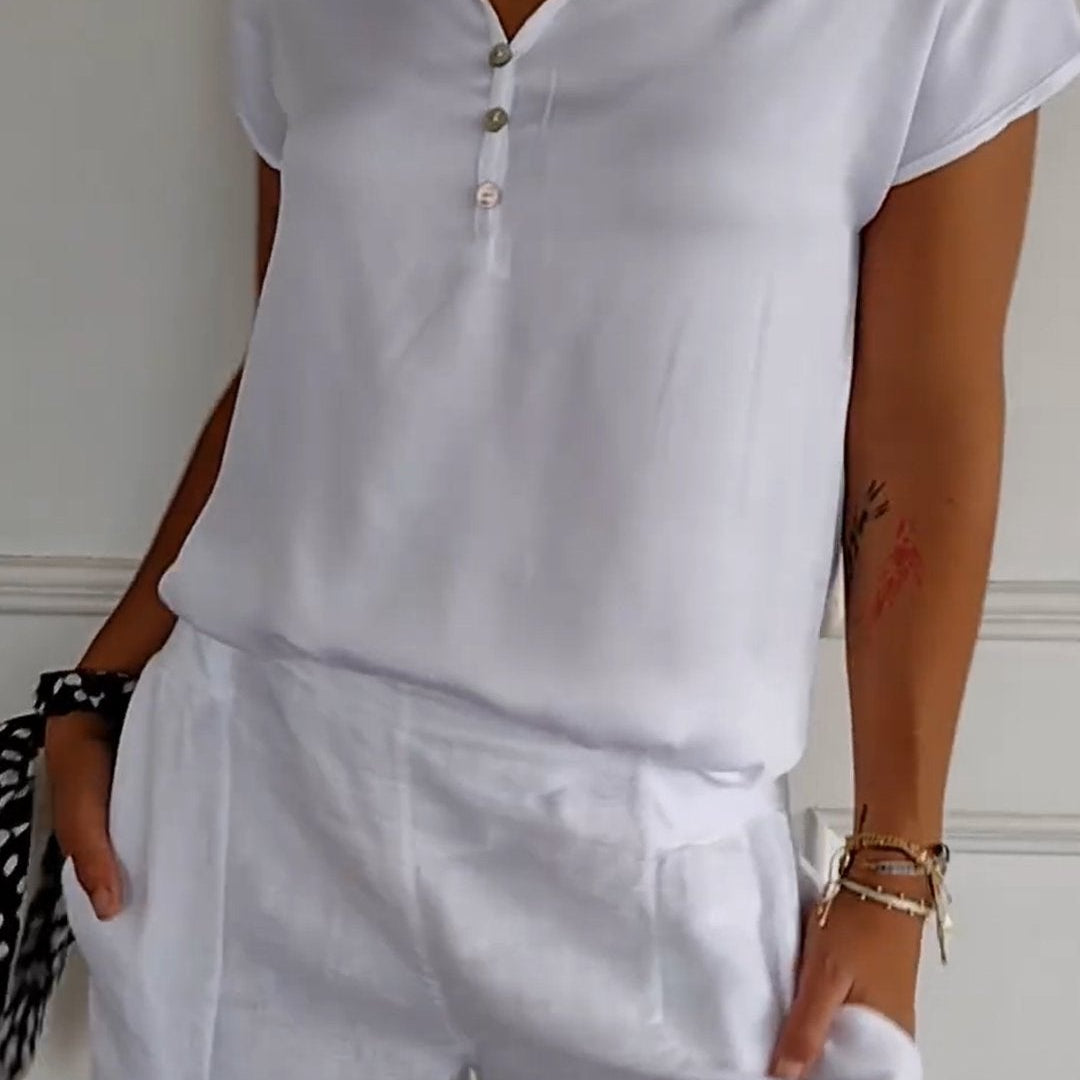 Satinbluse in Champagner – Elegant & Feminin