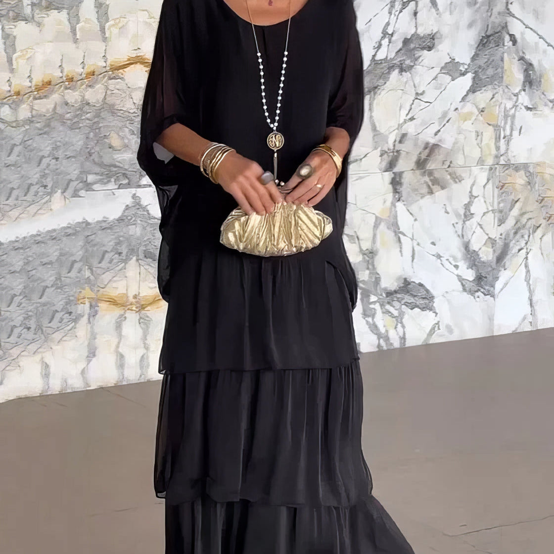 Caroline | Elegante Maxi Jurk Comfortabel voor Alle Gelegenheden